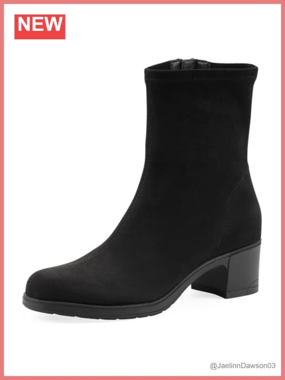 Cushioned Block Heel Ankle Bootie